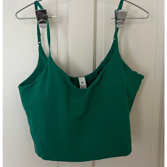 Lululemon Align Cropped Cami Tank Top Cascadia Green A/B Cup Size 14 - Picture 2 of 5